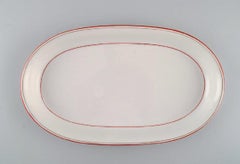 Meissen, Germany, Dish and Two Plates in Hand-Painted Porcelain, Approx. 1900