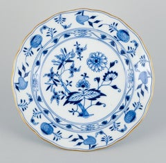 Meissen, Germany. Five Blue Onion Pattern Dinner Plates