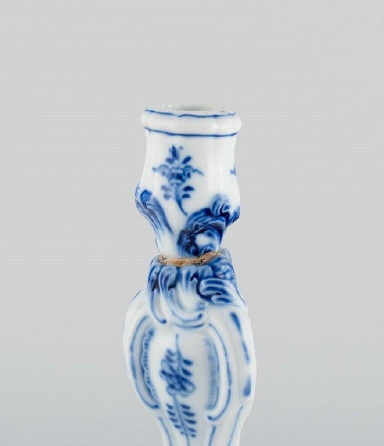 Rococo Revival Meissen, Germany, Large Antique Blue Onion Pattern Candlestick, 19th C