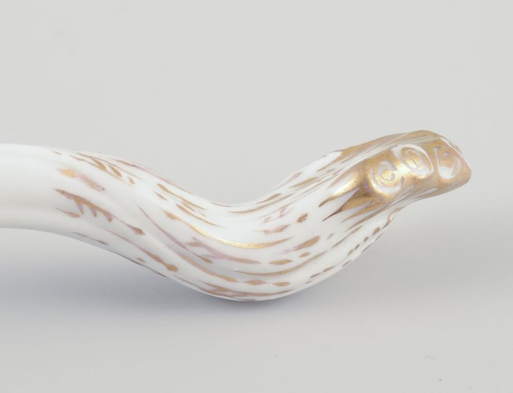 Porcelain Meissen, Germany. Large antique porcelain spoon. 19th C. For Sale