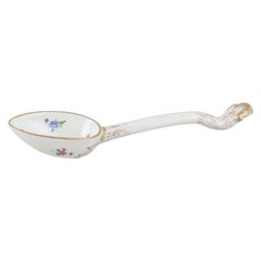 Meissen, Germany. Large antique porcelain spoon. 19th C.