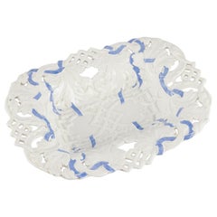 Meissen, Germany. Large bowl in porcelain. Open lace work. Late 19th C.