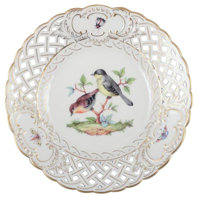 Meissen, Germany. Open lace porcelain plate. Approx. 1900