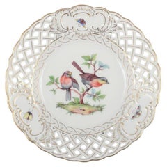 Meissen, Germany. Open lace porcelain plate. Approx. 1900