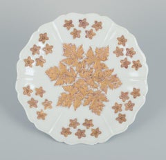 Meissen, Germany. Pair of antique porcelain plates decorated with flowers.