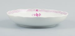 Meissen, Germany, Pink Indian, Large Round Bowl, Hand Painted in High Quality
