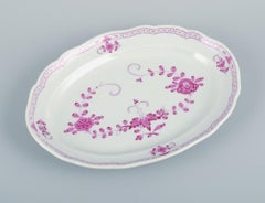 Meissen, Germany, Pink Indian, Oval Serving Dish, Approx, 1900