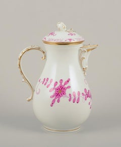 Meissen, Germany. "Pink Indian" porcelain coffee pot.