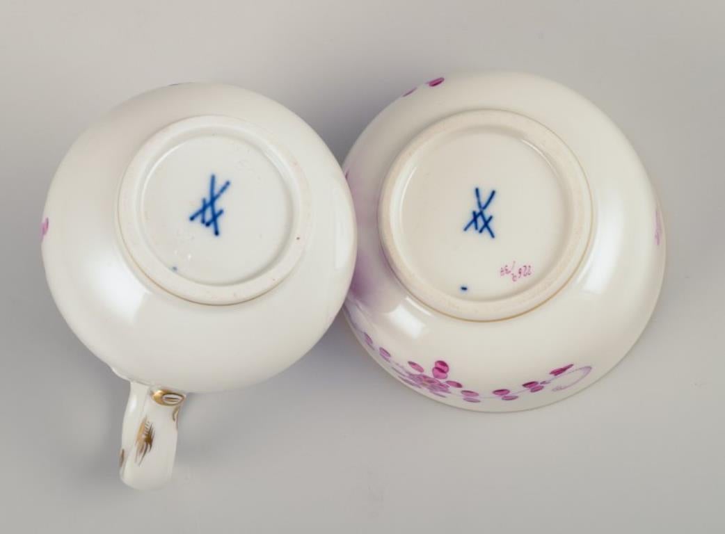 Meissen, Alemania. Cremera y azucarero de porcelana 
