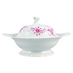Meissen, Germany, Pink Indian, Round Tureen with Lid, 19th Century