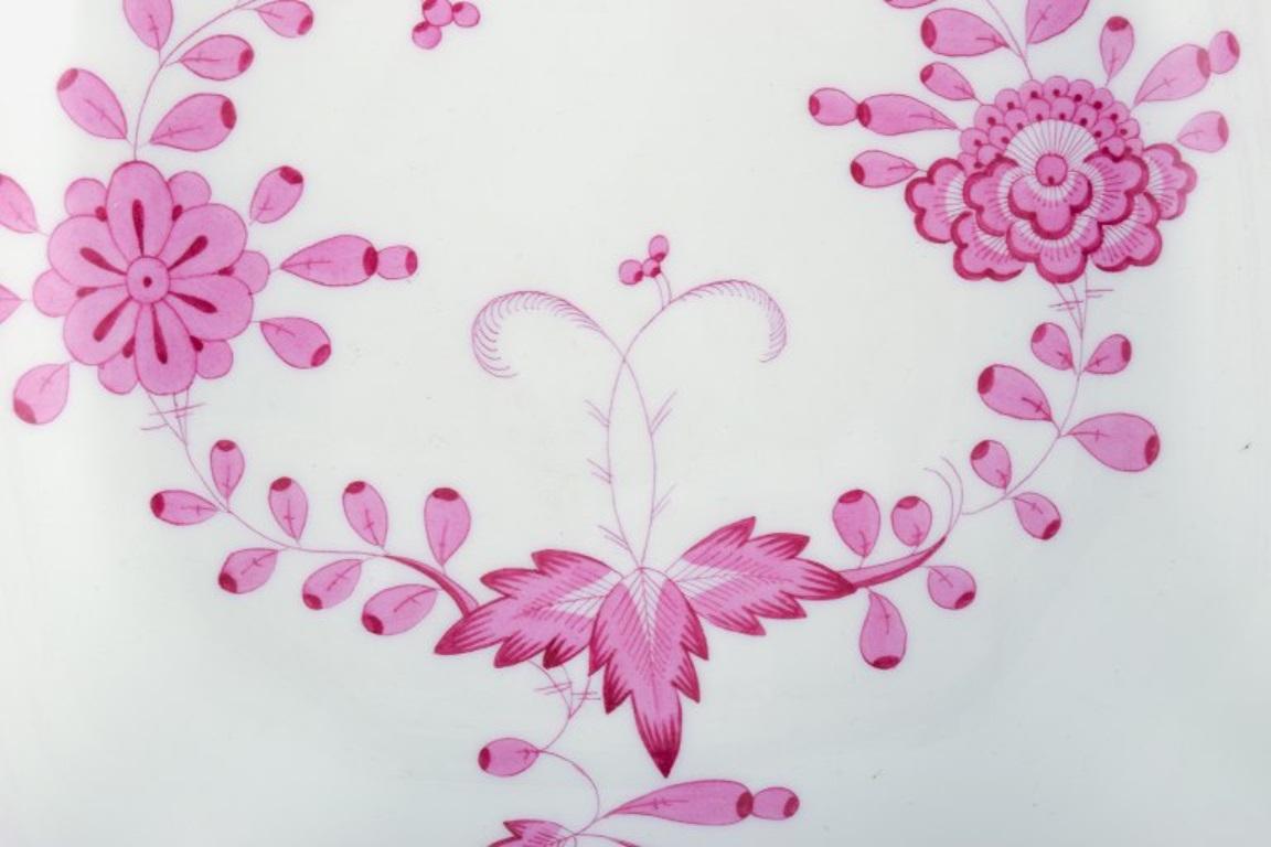 Meissen, Deutschland, Rosa, indisch, quadratische Schale, ca. 1900 (Frühes 20. Jahrhundert)