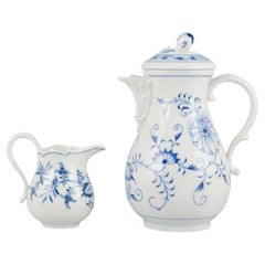 Meissen, Germany, Porcelain Coffee Pot and Creamer, Approx, 1930s