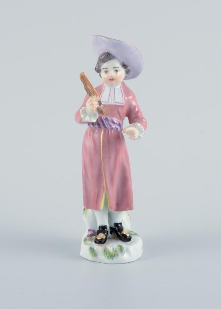 Meissen, Germany, porcelain figure. Overglaze.
A boy in fine clothes.
Model number: 60378.
Early 20th century.
Marked.
Perfect condition. Appears like new.
First factory quality.
Dimensions: H 12.6 x D 3.7 cm.