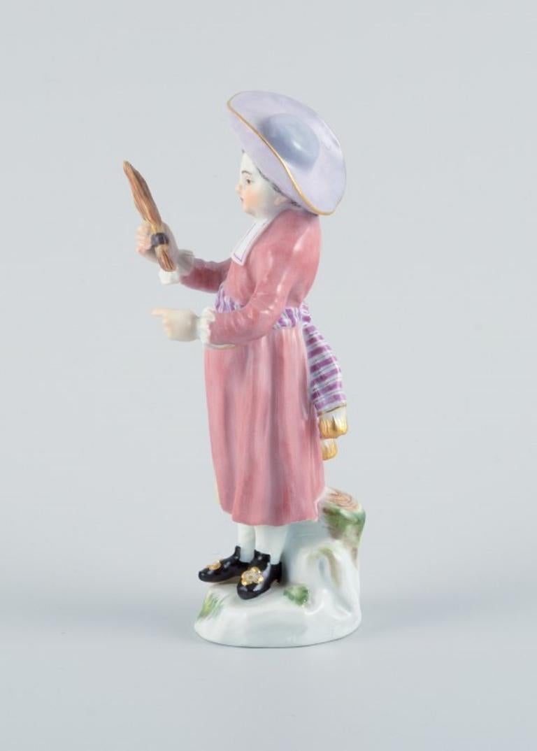 20th Century Meissen, Germany, Porcelain Figure, a Boy in Fine Clothes, Early 20th C For Sale