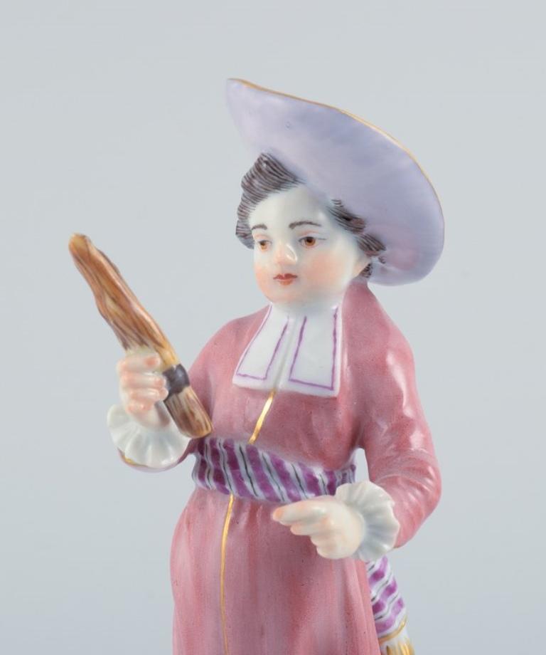 20ième siècle Meissen, Allemagne, figure en porcelaine. Un garçon en vêtements raffinés. Début du 20e siècle. en vente