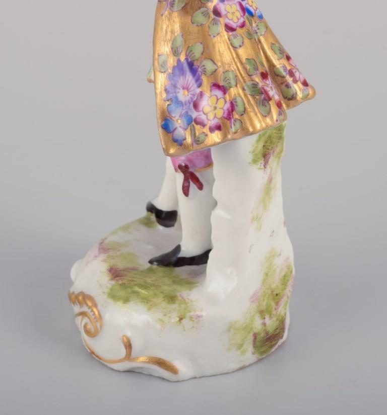 Meissen, Germany. Porcelain figurine of young man in elegant attire. For Sale 2