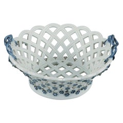 Meissen, Germany. Rare and Early Meissen Bowl / Basket with Pierced Rim