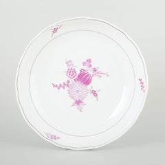 Meissen, Germany. Round porcelain bowl with lilac floral motif. 1930s