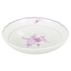 Meissen, Germany. Round porcelain bowl with lilac floral motif. 1930s