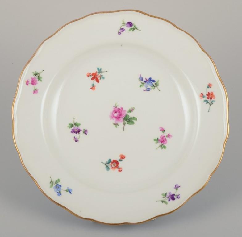Meissen, Alemania. Juego de cinco platos hondos de porcelana. en Excelente estado para la venta en Copenhagen, DK