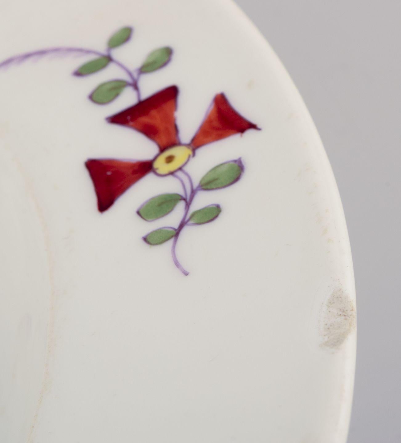 Meissen, Germany. Set of four antique porcelain soup plates. 19th C. For Sale 3