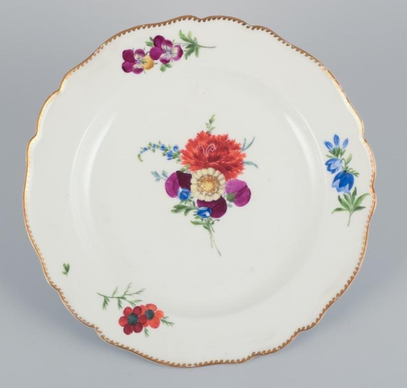 Tedesco Meissen, Germania. Set di sei piatti antichi in porcellana. Ca 1800 in vendita