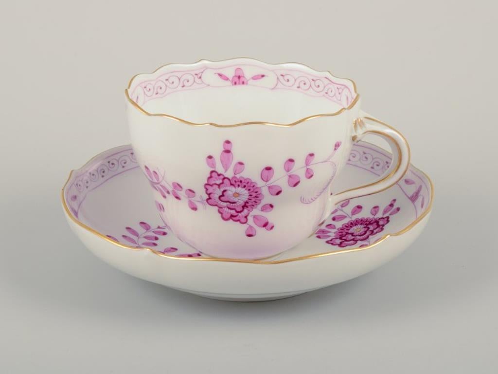 Meissen, Alemania.
Juego de seis pares de tazas de café de porcelana 