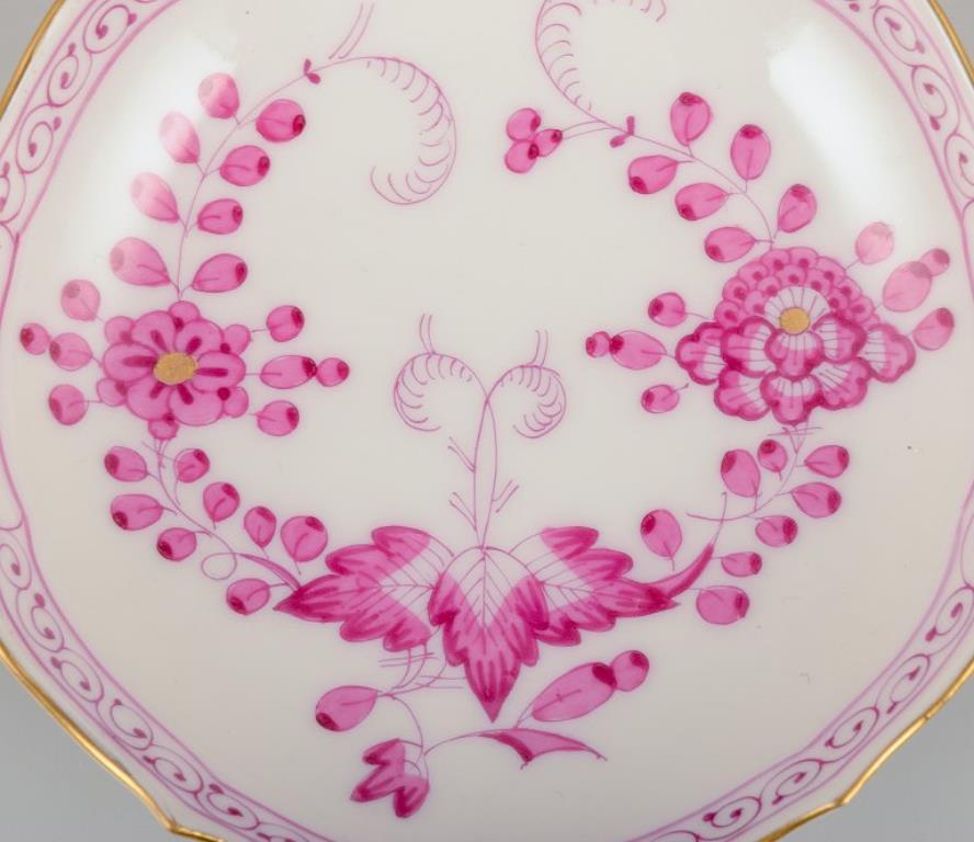 Hand-Painted Meissen, Germany. Set of six 