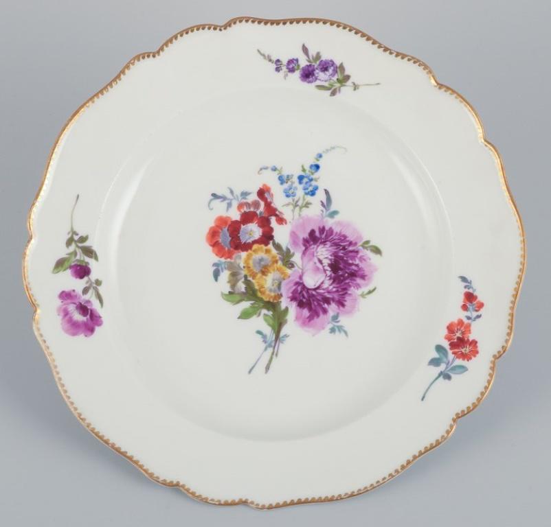 Meissen, Alemania. Seis platos de porcelana antiguos. Hacia 1800 Alemán en venta