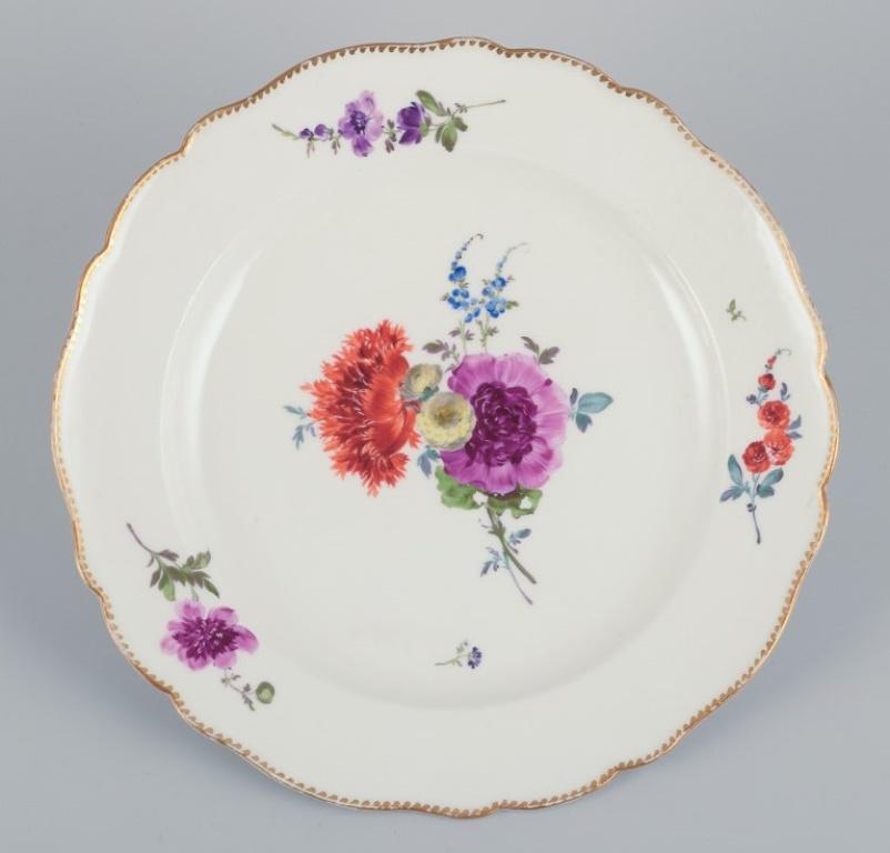 Meissen, Alemania. Seis platos de porcelana antiguos. Hacia 1800 Pintado a mano en venta