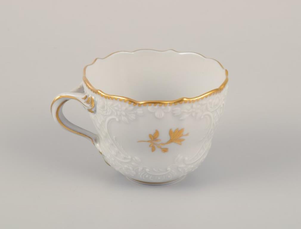 Smaltato Meissen, Germania. Set da caffè per sei persone in porcellana. Inizio del XX secolo. in vendita
