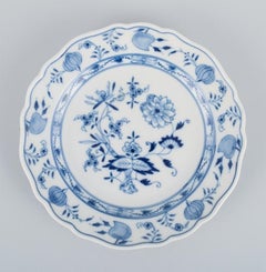 Meissen, Germany, Three Blue Onion Pattern Plates, Approx. 1900