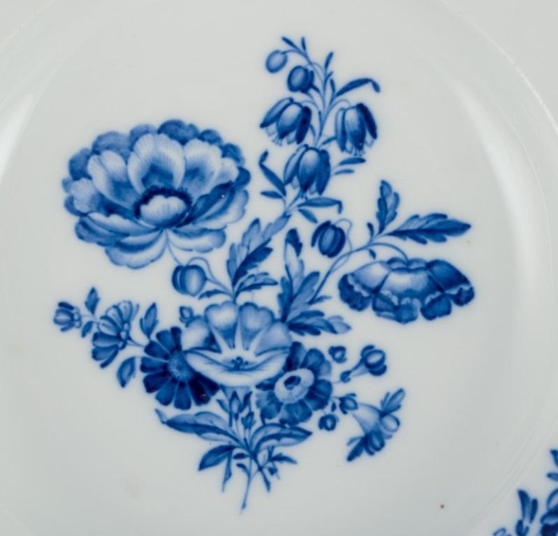 Meissen, Germany, three large deep plates, painted with flowers and insects For Sale 1