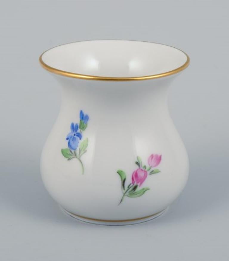 Meissen, Germany, Three Parts, Small Lidded Jar, Pipe Holder and Miniature Vase In Good Condition For Sale In Copenhagen, DK