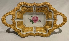 Meissen Gilt and Painted Porcelain Tray