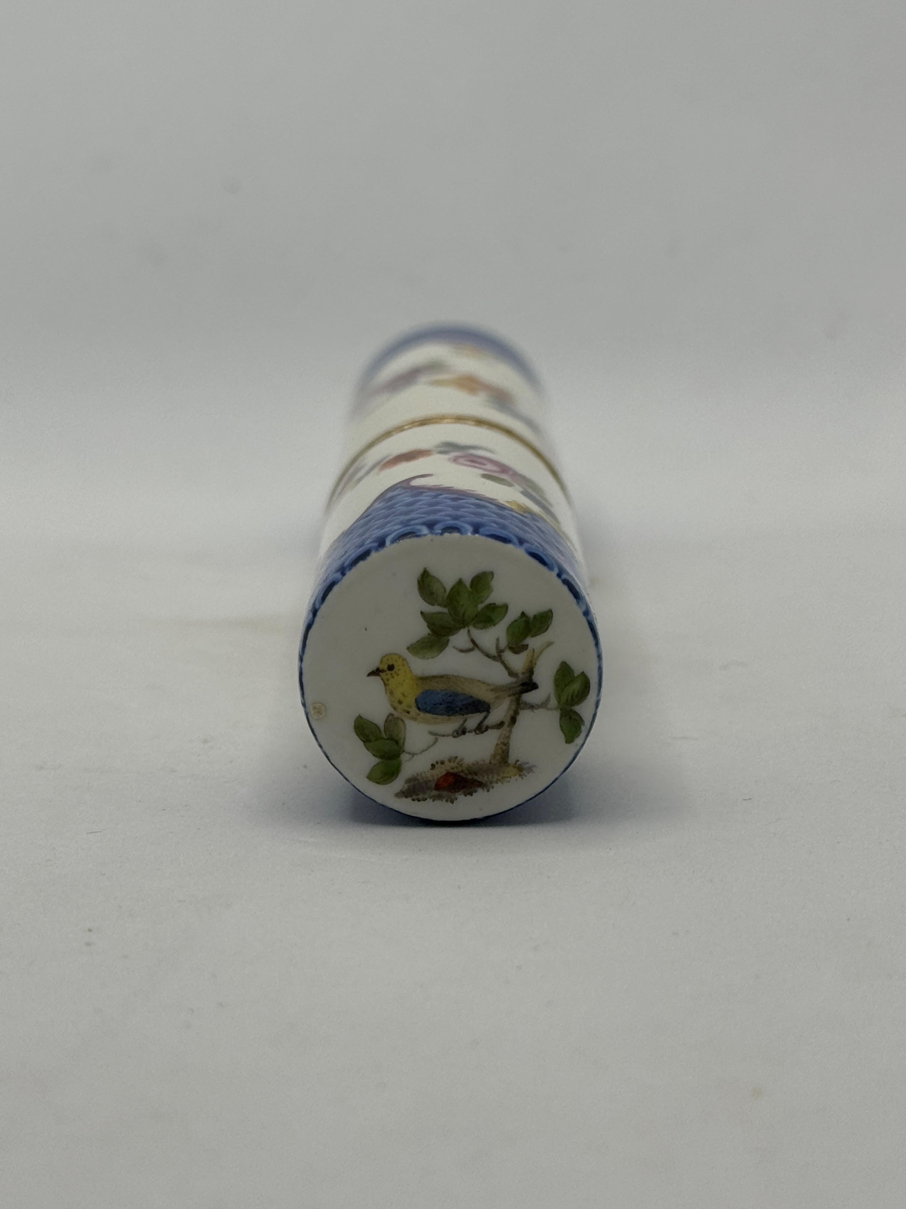 Etui montado en metal dorado de Meissen / Estuche para pasamontañas, hacia 1755 Porcelana en venta