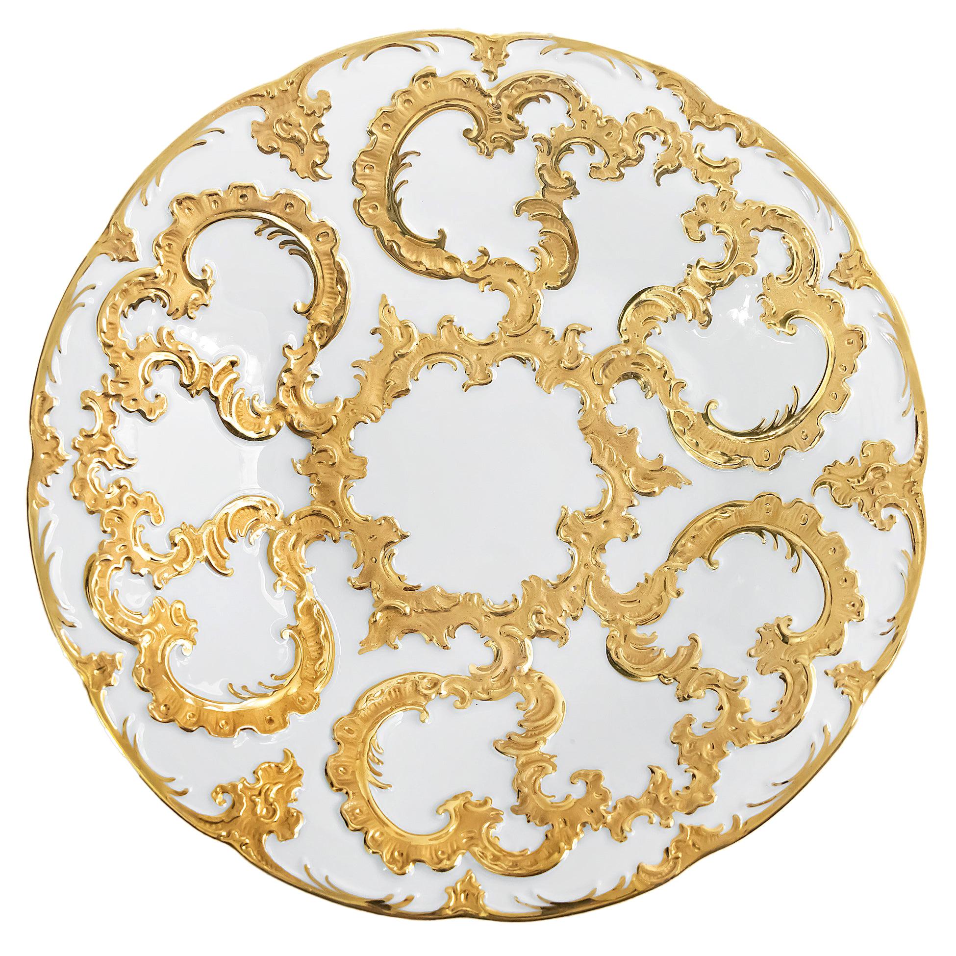 Meissen Gold Decor Porcelain Plate