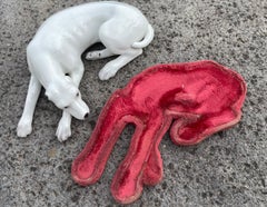 Meissen Great Dane White Porcelain Dog