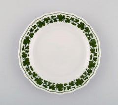 Meissen Green Ivy Vine Leaf Coffee Service for Three People, 1940's