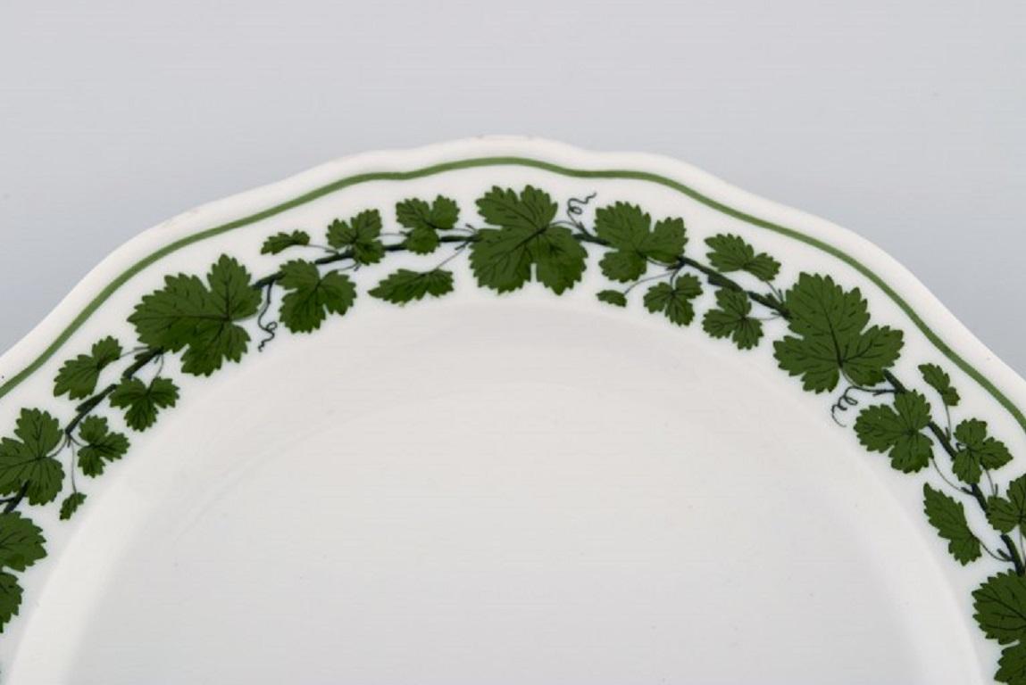 German Meissen Green Ivy Vine Leaf Coffee Service for Three People, 1940's For Sale