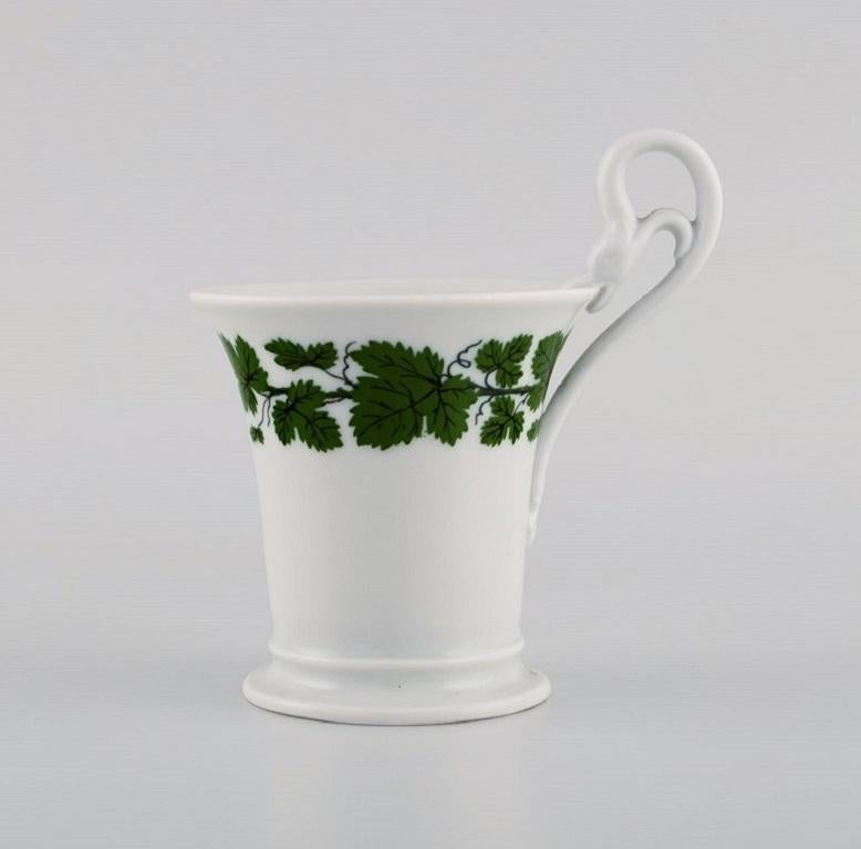 Meissen Green Ivy Vine Leaf Egoist Coffee Service in Hand-Painted Porcelain In Excellent Condition For Sale In Copenhagen, DK