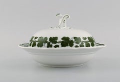 Meissen Green Ivy Vine Leaf Lidded Tureen in Hand-Painted Porcelain