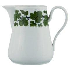 Meissen Green Ivy Vine. Milk Jug in Hand-Painted Porcelain, Early 20th Century