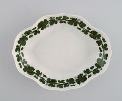 Meissen Green Ivy Vine Vase and Bowl in Hand-Painted Porcelain, 1940's