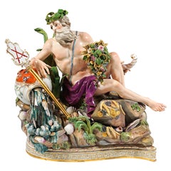 Meissen Group 'Allegory Of The Volga' for Catherine II of Russia, Kaendler, 1850