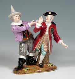 Meissen Group, Court Jesters Froehlich & Schmiedel, by Kaendler, Germany ca 1850