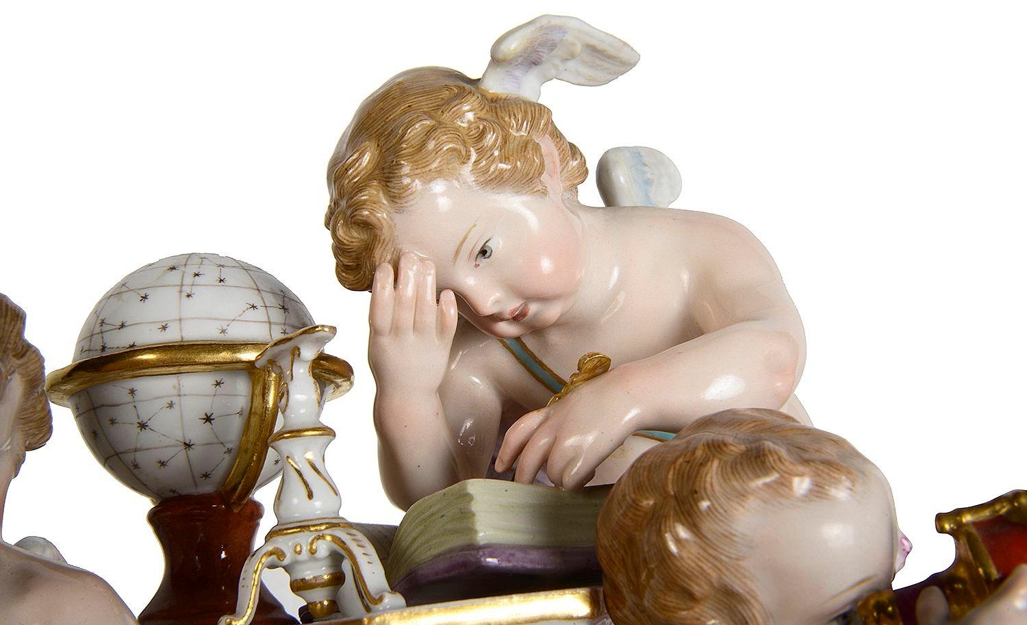 Meissen group depicting Astronomy, 19th Century. For Sale 2