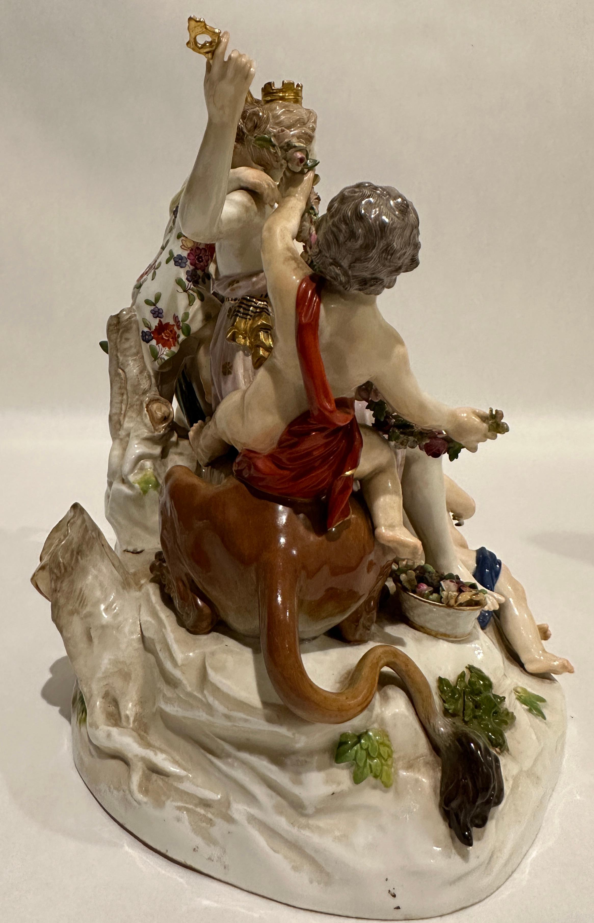 Allemand Six figurines Allegory of Earth d'Acier modèle D 83 du groupe Meissen en vente