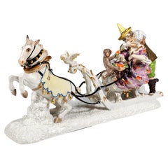 Meissen Group 'Sleigh Ride with the Court Jesters', by J.J. Kaendler, ca 1900