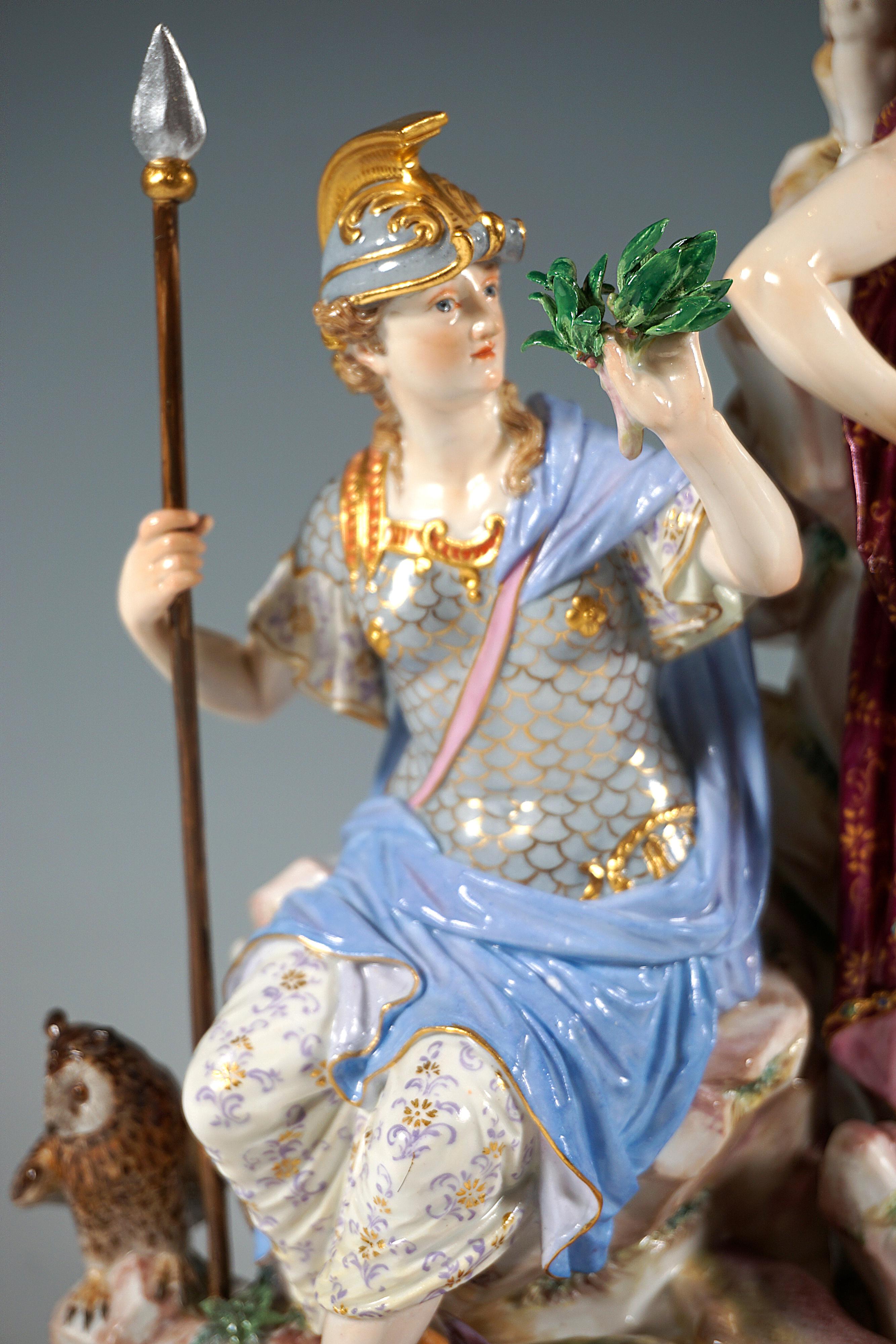 Meissen Group 'Triumph Of Apollo Over Python' for Catherine II of Russia, c 1860 For Sale 1